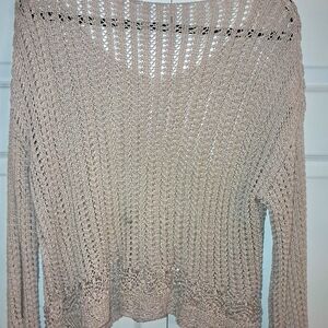Elegant Beige Knit Sweater